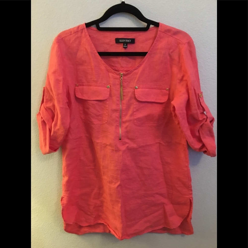 EUC Ellen Tracy Linen Top